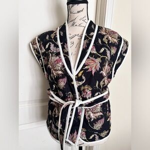 Sasso + Smyth floral quilted vest